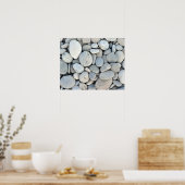 ronde steentextuur steenmineralen natuur grind poster (Keuken)