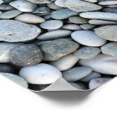 ronde steentextuur steenmineralen natuur grind poster (Hoek)