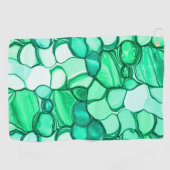 Ronde stenen in tinten van groen tot groen golfhanddoek (Horizontaal)
