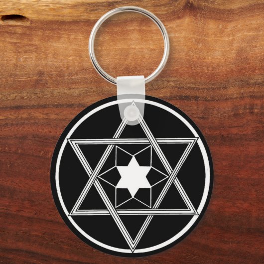 Ronde ster van David Sleutelhanger (Voorkant)