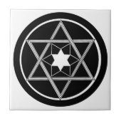 Ronde ster van David Tegeltje (Voorkant)