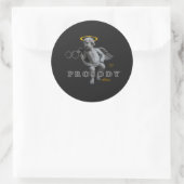 Ronde sticker (Tas)