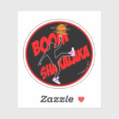 Ronde sticker 90s basketbal Boom Shakalaka - logo (Vel)