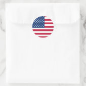 Ronde Sticker/Amerikaanse vlag Ronde Sticker (Tas)