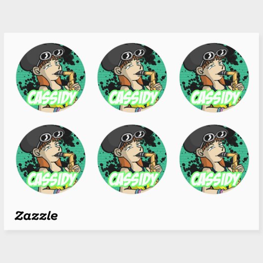 Ronde Sticker Cassidy (Vel)