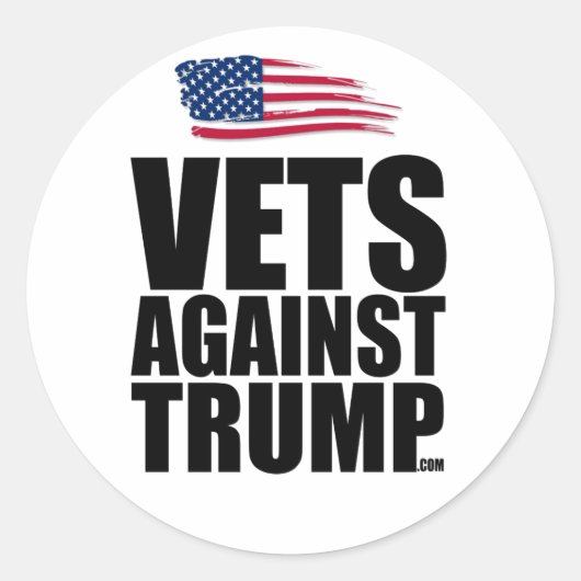 Ronde Sticker - Dichters tegen Trump (Voorkant)