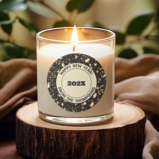 ronde sticker | Feestelijk 3-inch Happy New Year!