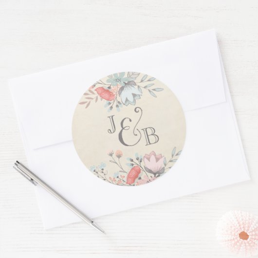 RONDE STICKER |  Fiets Bruiloft Collectie (Envelop)