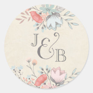 RONDE STICKER Fiets Bruiloft Collectie