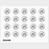 Ronde sticker Fijne 25e verjaardag (Vel)