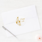 Ronde Sticker Gelukkig 50ste Jubileum (Envelop)