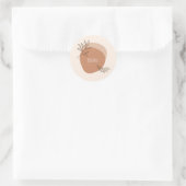 Ronde sticker - Gepersonaliseerde minimalistische  (Tas)