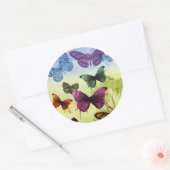 Ronde Sticker, Glanzend, Groot, 3 inch VLINDERS Ronde Sticker (Envelop)