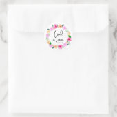Ronde sticker God is Liefde Bijbelvers (Tas)