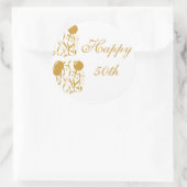 Ronde Sticker Happy 50h-Jubileum (Tas)