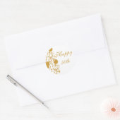 Ronde Sticker Happy 50h-Jubileum (Envelop)