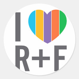 Ronde Sticker - Ik hart RF