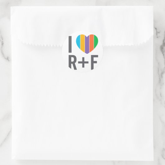 Ronde Sticker - Ik hart RF (Tas)