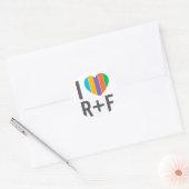 Ronde Sticker - Ik hart RF (Envelop)