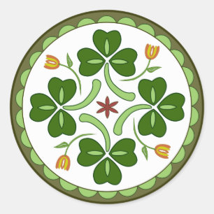 Ronde Sticker - Irish Good Luck Hex