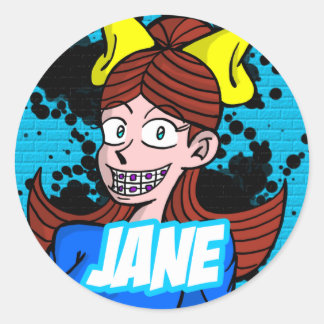 Ronde Sticker Jane