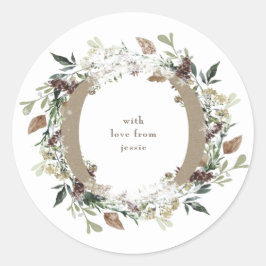 Ronde Sticker Kerstmis feestdag