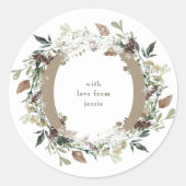 Ronde Sticker Kerstmis feestdag (Voorkant)