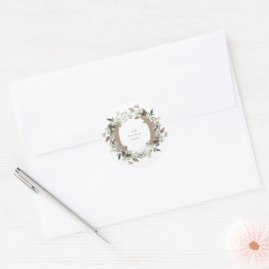 Ronde Sticker Kerstmis feestdag (Envelop)