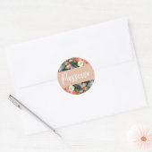Ronde sticker label cadeau Paasfeest bloem (Envelop)