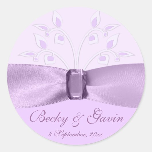 Ronde Sticker Lavendel Lane (Voorkant)