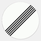 Ronde sticker met Beperkingseindteken. (Voorkant)