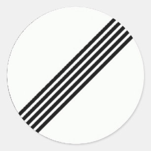 Ronde sticker met beperkingseindteken.