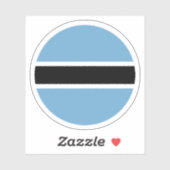 Ronde sticker met de vlag van Botswana (Vel)