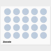 Ronde sticker met ingewikkelde blauwe en witte (Vel)