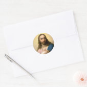 Ronde sticker met Jezus Christus (Envelop)