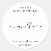 Ronde Sticker met label voor speciale theellampjes (Voorkant)