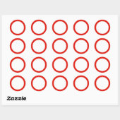 Ronde sticker met voer geen verkeersbord in. (Vel)
