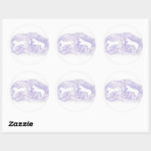 Ronde Sticker met witte paarden (Vel)