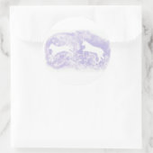 Ronde Sticker met witte paarden (Tas)