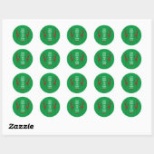 Ronde Sticker- Santa's Rendier -Rudolph Sticker (Vel)