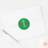 Ronde Sticker- Santa's Rendier -Rudolph Sticker (Envelop)