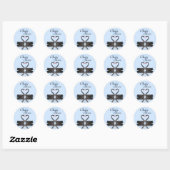 Ronde Sticker Seal Romancing Swans (Vel)