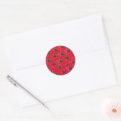 Ronde sticker tegen achtergrond (Envelop)