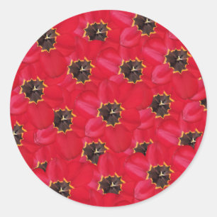 Ronde sticker tegen achtergrond
