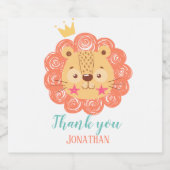 Ronde sticker van baby shower van leder (Enkel label)