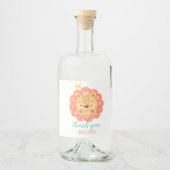 Ronde sticker van baby shower van leder (Voorkant)