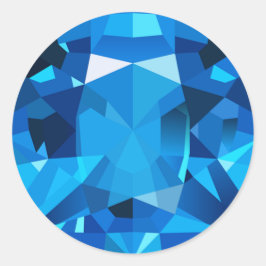 Ronde sticker van de soort Sapphire