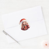 Ronde Sticker van Kerstmis| (Envelop)