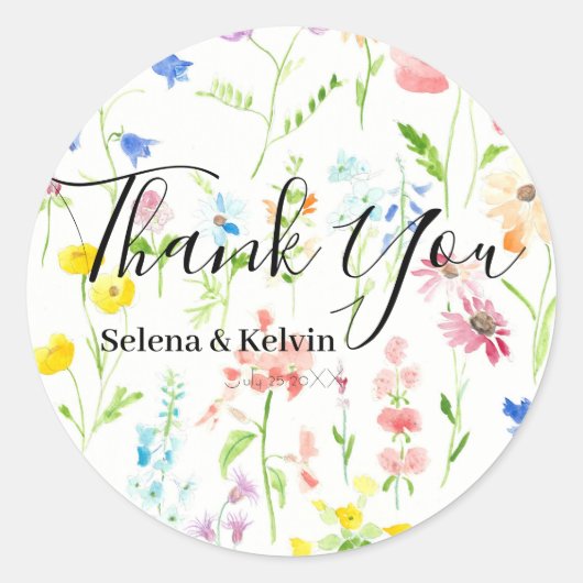 Ronde sticker van wilde collecties (Voorkant)