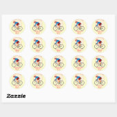 Ronde sticker voor fietsen. (Vel)